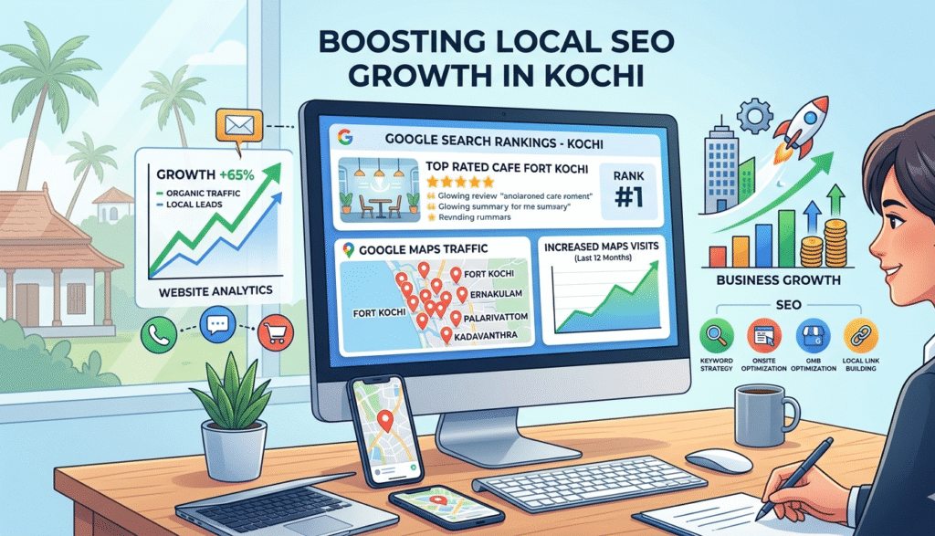 Local SEO growth for businesses in Kochi