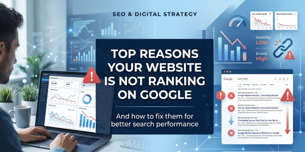 Website not ranking on Google due to SEO issues